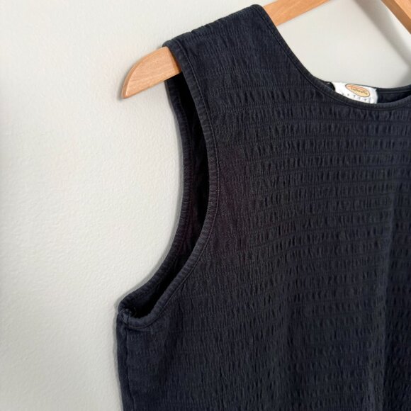 Talbots Petites Black Textured Tank Top (M) - Picture 2 of 9